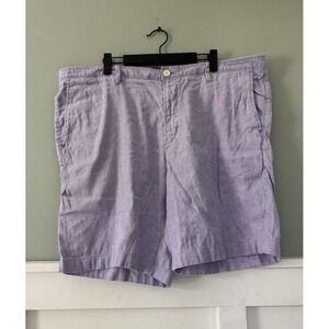 Tommy Bahama Shorts Mens 40 Purple Chino Golf Linen  Beach Casual Lightweight